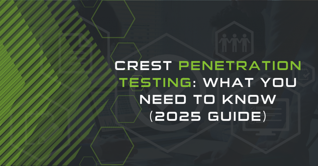 The image shows the title of the blog, CREST Penetration Testing: What You Need to Know (2025 Guide).